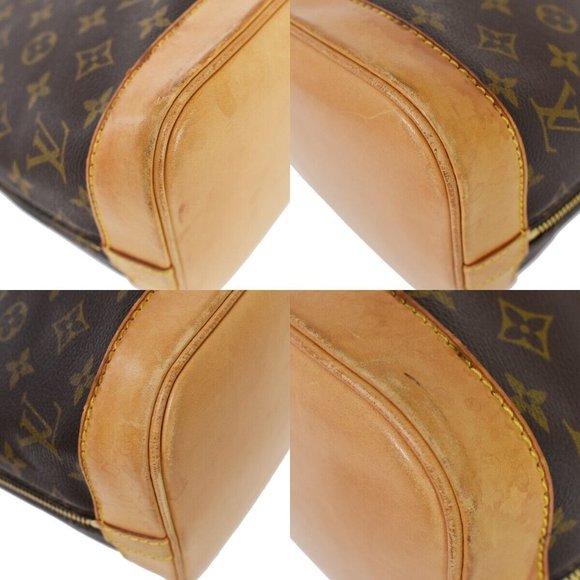 LOUIS VUITTON LV Logo Alma 2Way Hand Bag Monogram Leather Brown M51130 73YC686 - Picture 7 of 15